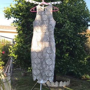 NWT BHLDN Silver motif dress